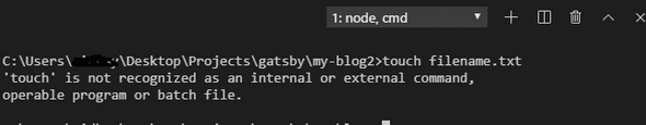 Touch Command Error